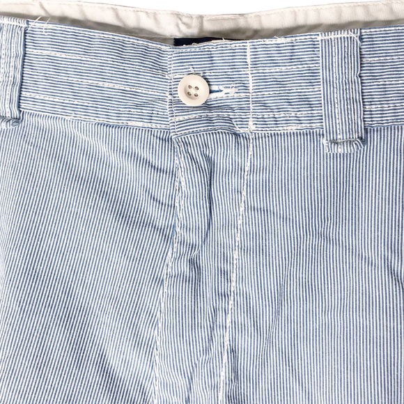 Polo Ralph Lauren Seersucker Cargo Shorts Blue White Stripes Cotton Men’s 38 - Picture 2 of 11